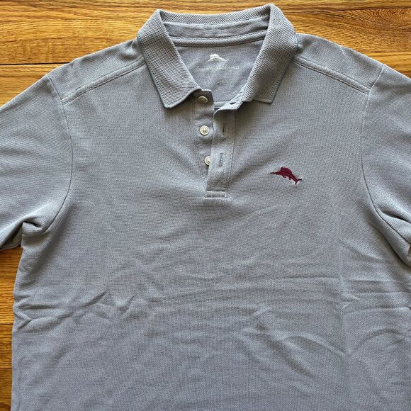 Tommy Bahama Light Gray Short Sleeve Polo Size Small - Picture 3 of 6
